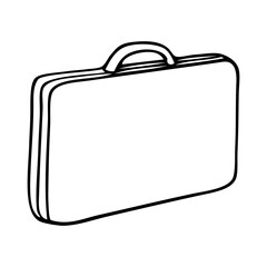 briefcase outline vector illustration
