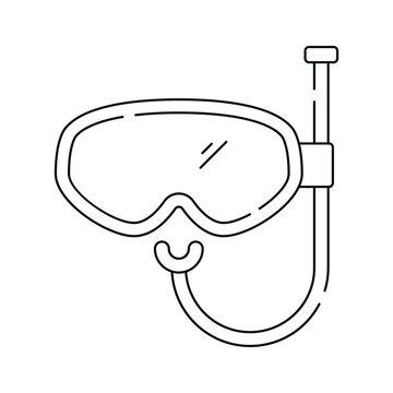 recommend clip art: Ocean adventure, underwater exploration, snorkeling mask vector design