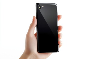 Blank Smartphone Mockup on Hand created with Generative AI