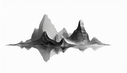 Fototapeta premium mountain concept on white