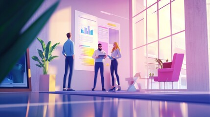 Obraz premium Business Meeting in Modern Office