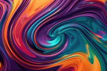 Obraz premium Abstract marbling oil acrylic paint background illustration art wallpaper - purple blue color with liquid fluid . Beautiful simple AI generated image