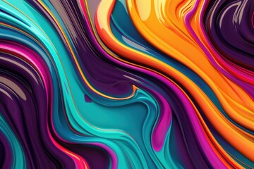 Abstract marbling oil acrylic paint background illustration art wallpaper - purple blue color with liquid fluid . Beautiful simple AI generated image