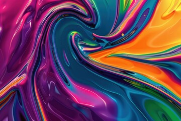 Abstract multi-colored liquid background. Beautiful simple AI generated image