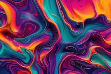 Obraz premium Abstract marbling oil acrylic paint background illustration art wallpaper - purple blue color with liquid fluid . Beautiful simple AI generated image
