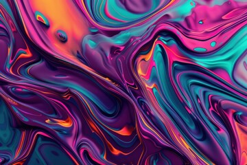 Abstract multi-colored liquid background. Beautiful simple AI generated image