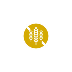 Gluten free grain icon isolated on transparent background