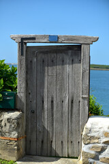 Finistère Nord, Landéda, Bretagne - porte en bois