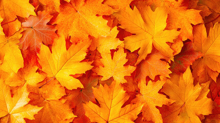 Fototapeta premium Autumn nature background with leaves