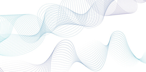 White wave curve lines banner background design. Abstract soft wave lines dynamic flowing blue isolated background. Vector Illustration of the blue pattern of lines. blue stripes on white .	
