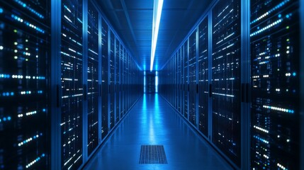 Fototapeta premium Cloud computing offers scalable and flexible computing resources over the internet, enabling businesses to innovate and grow without the constraints of physical infrastructure.