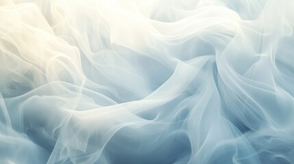 Obraz premium Ethereal wisps of smoke or vapor gently swirling, creating a soft, abstract background with a mysterious, dreamy quality.