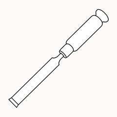 chisel line vector illustration