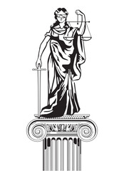 Fototapeta premium Justitia mit Waage.eps