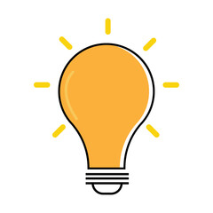 Electric yellow bulb icon