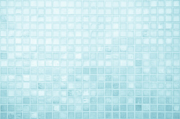 Blue light ceramic wall chequered and floor tiles mosaic background in bathroom. Design pattern...
