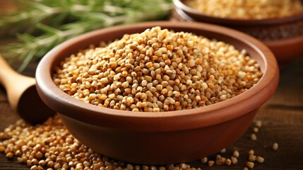 Obraz premium buckwheat in a bowl