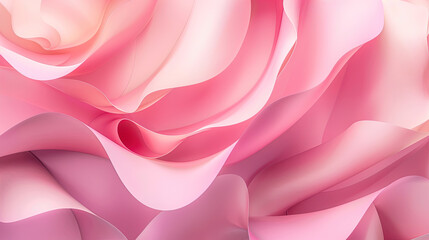 Obraz premium Elegant illustration with paper petals of pink colour on a light background