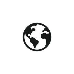 Fototapeta premium Globe world icon symbol vector illustration