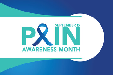 Pain awareness month is observed every year in September, to raise public awareness of issues in the area of pain and pain management, Vector illustration