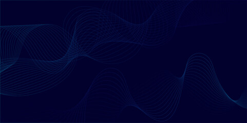 blue background with flowing wave lines. Futuristic technology concept. Vector illustration .Abstract digital particle wave. Futuristic dotted wave. Illustration suitable for textile and wallpaper	

