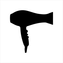 Dryer silhouette vector illustration on white background
