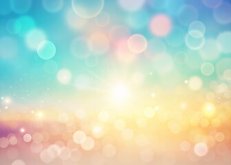 Obraz premium Soft focus abstract summer background featuring pastel hues, vibrant gradient colors, and a subtle noise effect texture, ideal for website headers and digital designs.