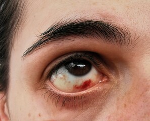 close up of eye