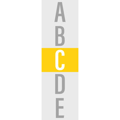 Nutri-Score, Nutriscore Stickers for Packaging, Symbol Healthy Eating. Vector Icon