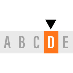 Nutri-Score, Nutriscore Stickers for Packaging, Symbol Healthy Eating. Vector Icon