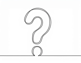 Fototapeta premium Question Mark Illustration in Minimalist Style