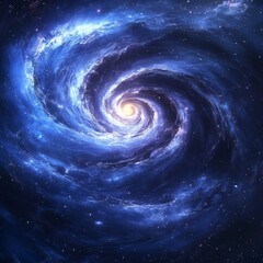 In the deep of space, there is an incredibly beautiful spiral galaxy
