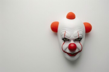 Eerie depiction of a chilling clown staring into the void