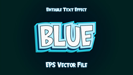 Obraz premium Editable 3d Text Effect Vector - Blue