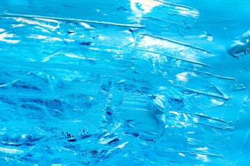 Blue background with oil paint. Abstract acrylic paint texture. Beautiful brushstrokes close-up