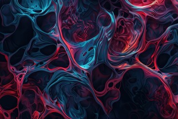 Abstract orange, blanc, and blue background with waves - Generative Ai. Beautiful simple AI generated image in 4K, unique.