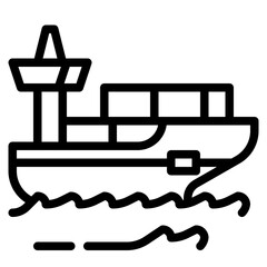 cargo or shipping outline icon