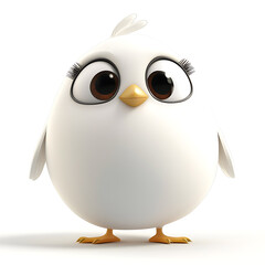 Obraz premium Super cute cartoons, white background, the sweetness and cuteness of 3D cartoon characters.