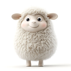 Super cute cartoons, white background, the sweetness and cuteness of 3D cartoon characters.