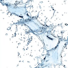 Water splashing, isolated on a white background