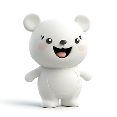 Super cute cartoons, white background, the sweetness and cuteness of 3D cartoon characters.