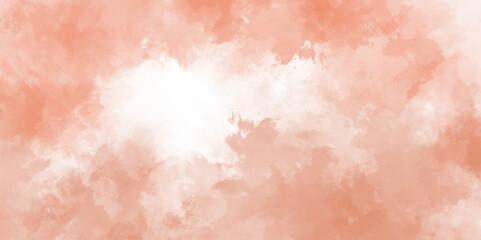 Abstract white and pink  isolated cloud cumulus clouds. Gray aquarelle painted realistic fog or mist smoky textured canvas design. White and ash messy wall stucco texture background.	
