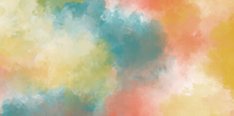 beautiful and colorful watercolor background. Abstract fantasy smooth hand drawn digital art watercolor background with cloud smoke. Brushed painted grunge abstract background