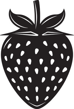 recommend clip art: Strawberry icon clean simple silhouette