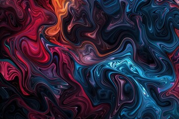 Obraz premium Deep Blue Gradient Background - Serene and Soothing Oceanic Hue for Your Design Needs. Beautiful simple AI generated image in 4K, unique.
