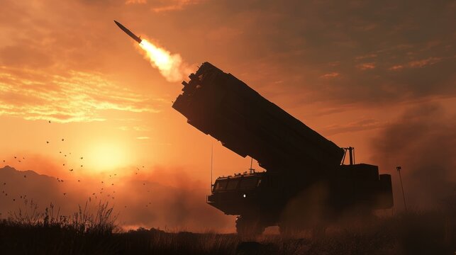 Cutting edge anti aircraft and missile defense system at work in advanced tactical operation