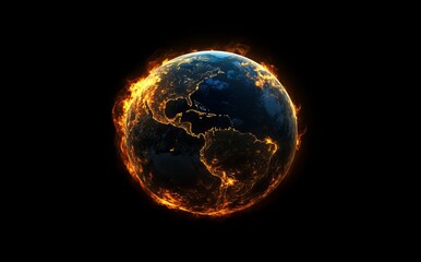 An illustration of planets in deep space in high definition. High quality 5K digital space sci-fi art.