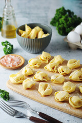 Tortellini - dumplings typical dish from Italian cuisine