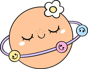 Pastel school supplies Saturn