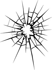 Obraz premium broken glass shattered vector illustration